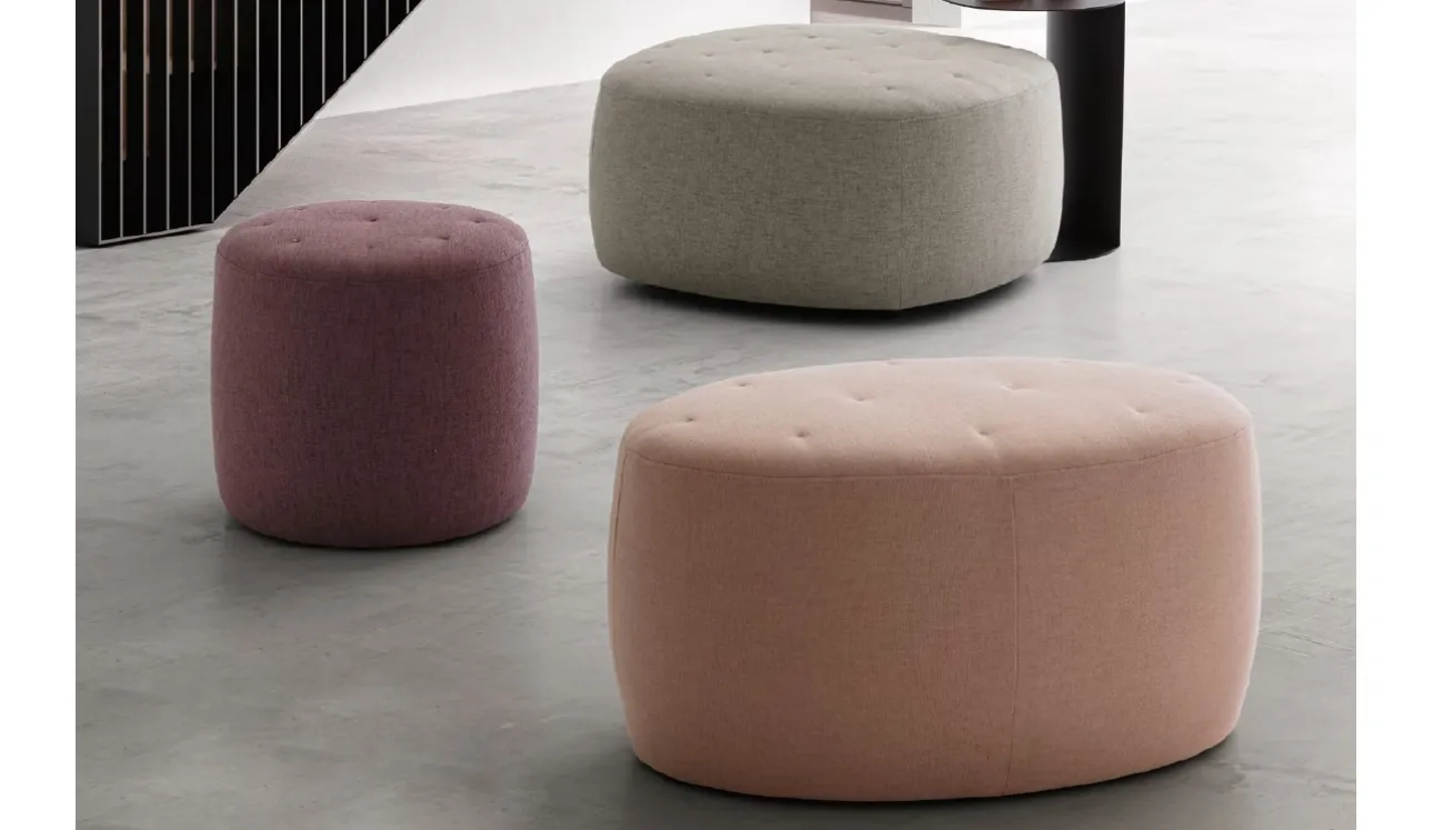 Pouf Bowl, Circus e Wilson in tessuto di Le Comfort