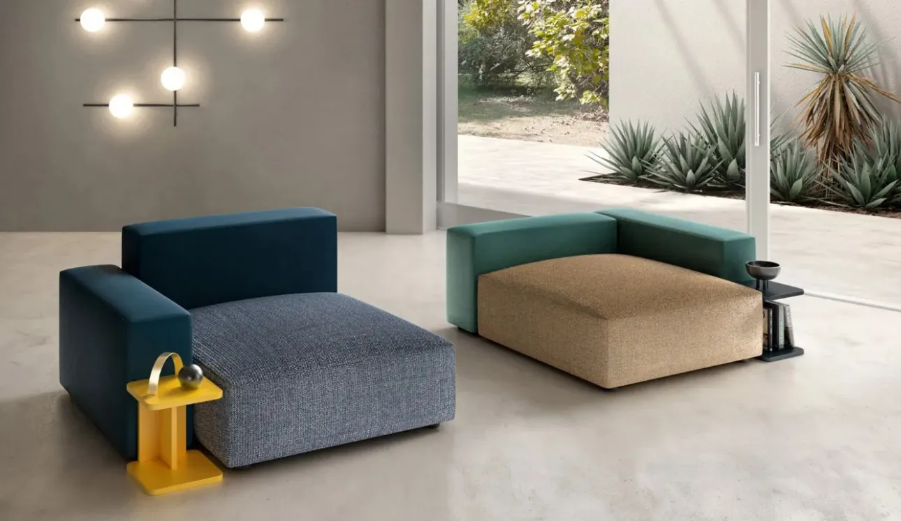 Pouf Tetris modulari e componibili di Doimo Salotti