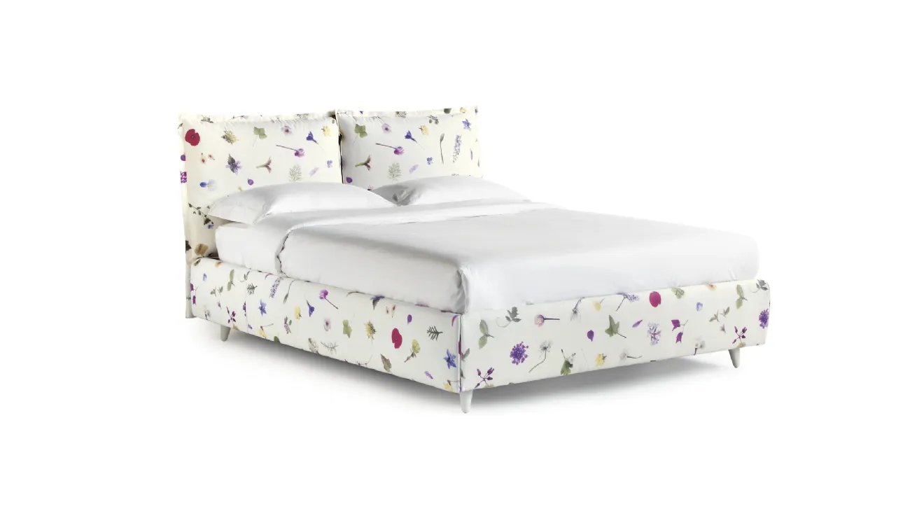 Letto in tessuto a fiori con contenitore So Wild di Noctis