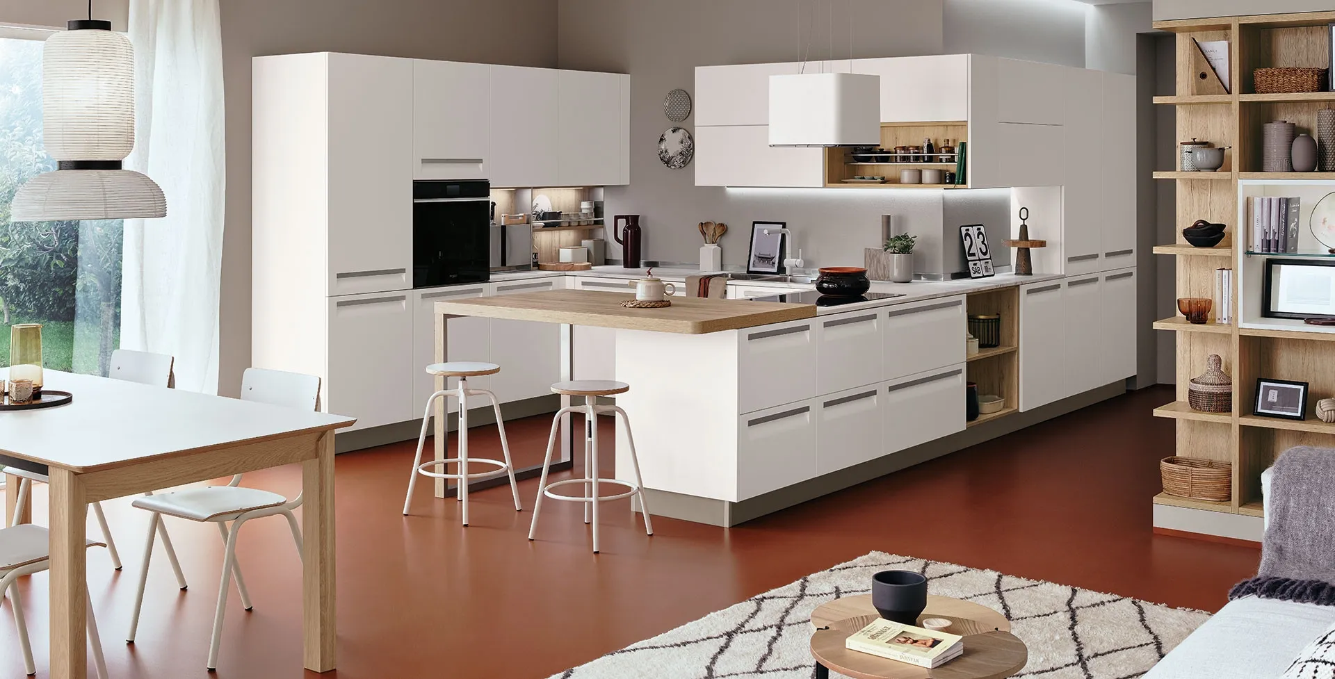 Cucina Moderna Carrera Bianco Riso di Veneta Cucine