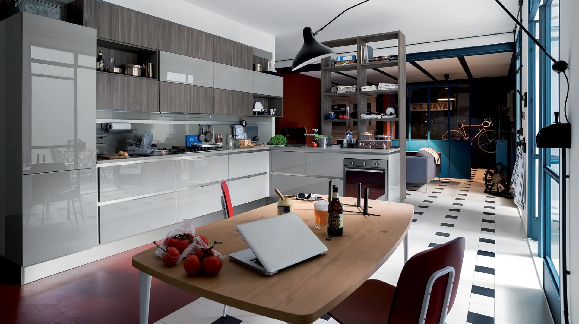 Cucina Moderna Carrera Grigio Metallo di Veneta Cucine